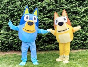 Bluey and Bingo Party Characters for Rent